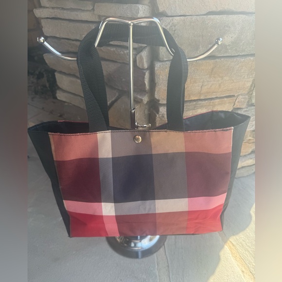 Burberry Blue Label Crestridge Plaid Canvas Mini Tote - Picture 2 of 8